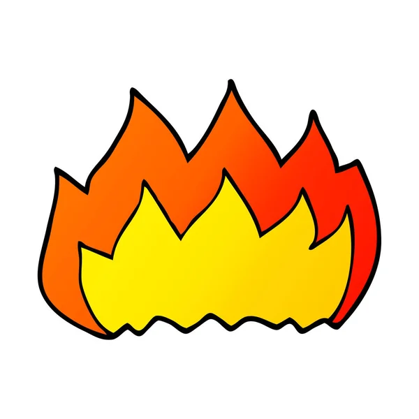 Cartoon Doodle Hot Flame — Stock Vector