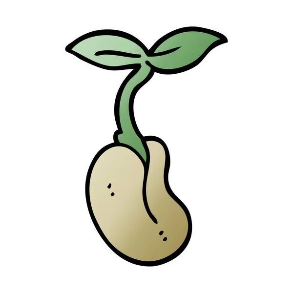 Desenho Animado Doodle Seedling Ilustração — Vetor de Stock