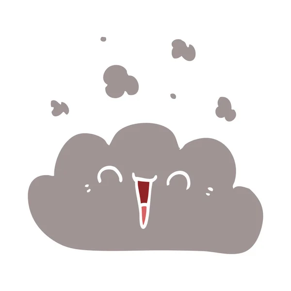 Dibujos Animados Garabato Humo Nube — Vector de stock