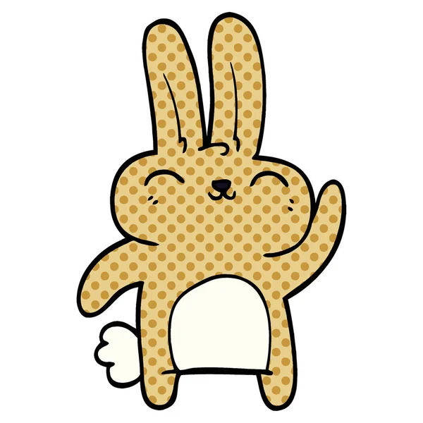 Kreskówka Doodle Happy Bunny — Wektor stockowy