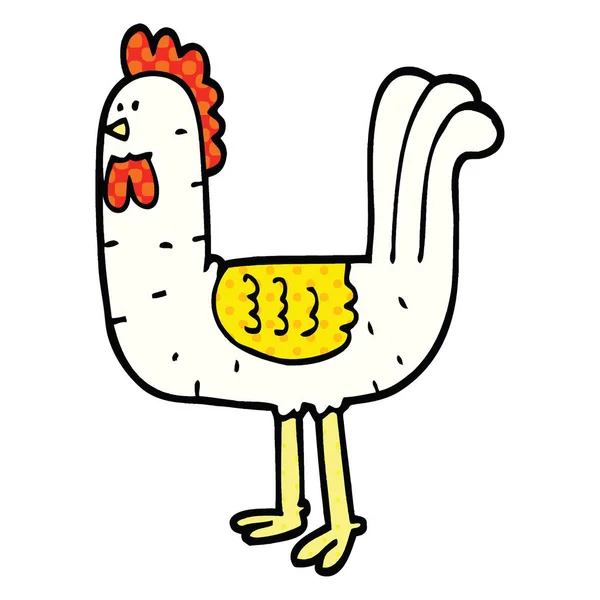 Comic Book Style Cartoon Cockerel — Stock Vector