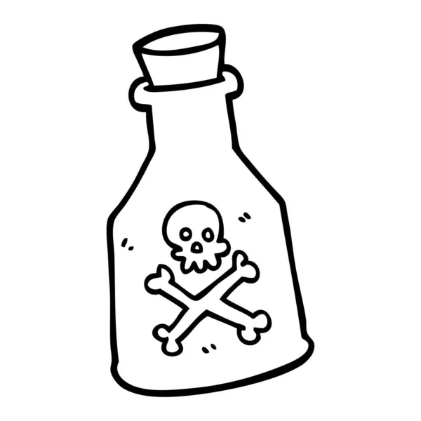 Γραμμικό Σχέδιο Καρτούν Δηλητήριο — Διανυσματικό Αρχείο