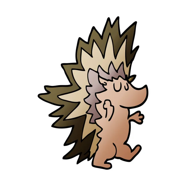 Cartoon Doodle Spiky Hedgehog — Stock Vector