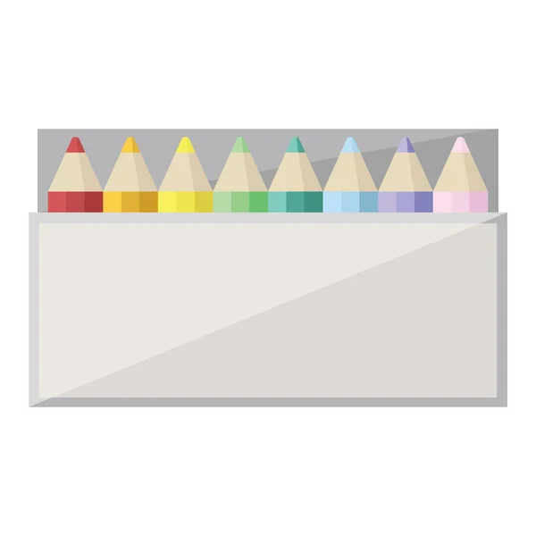 Balení Barevné Tužky Grafický Vektorový Obrázek Ikony — Stockový vektor