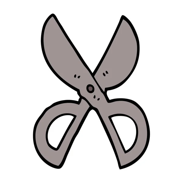 Cartoon Doodle Open Scissors — Stock Vector