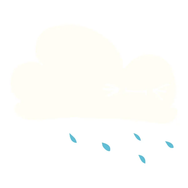 Cartoon Doodle Ausdrucksstarke Wetterwolke — Stockvektor