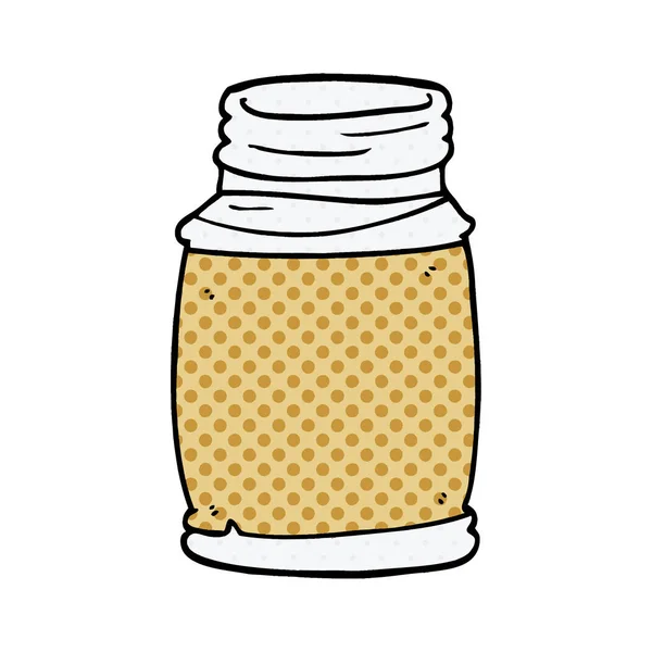 Cartoon Doodle Storage Jar — Stock Vector