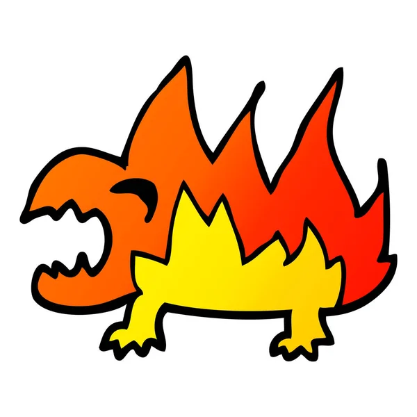 Zeichentrick Doodle Feuerteufel — Stockvektor
