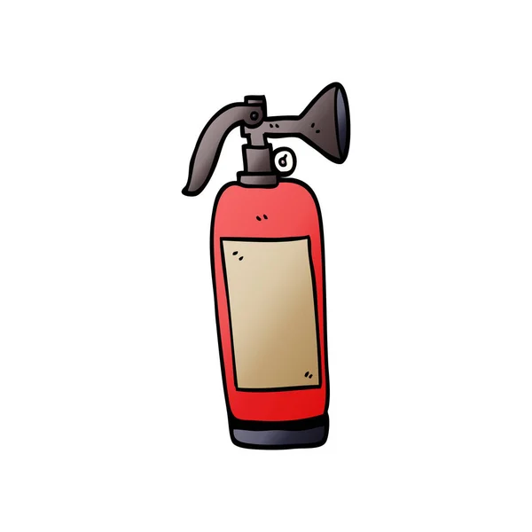 Caricatura Doodle Extintor Incendios — Vector de stock