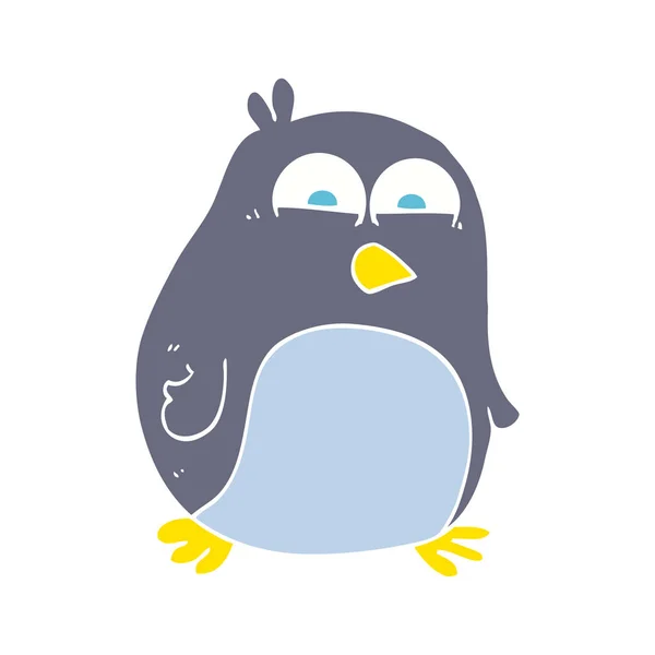 Επίπεδη Χρώματος Απεικόνιση Του Πιγκουίνος — Διανυσματικό Αρχείο