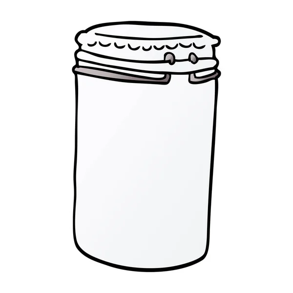 Pot Rangement Doodle Dessin Animé — Image vectorielle