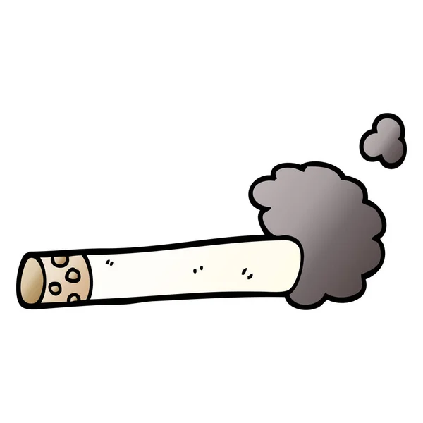 Vector Gradiente Ilustración Caricatura Cigarrillo — Vector de stock