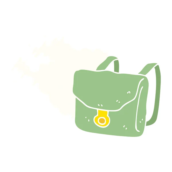 Illustration Couleur Plate Sac Dos — Image vectorielle