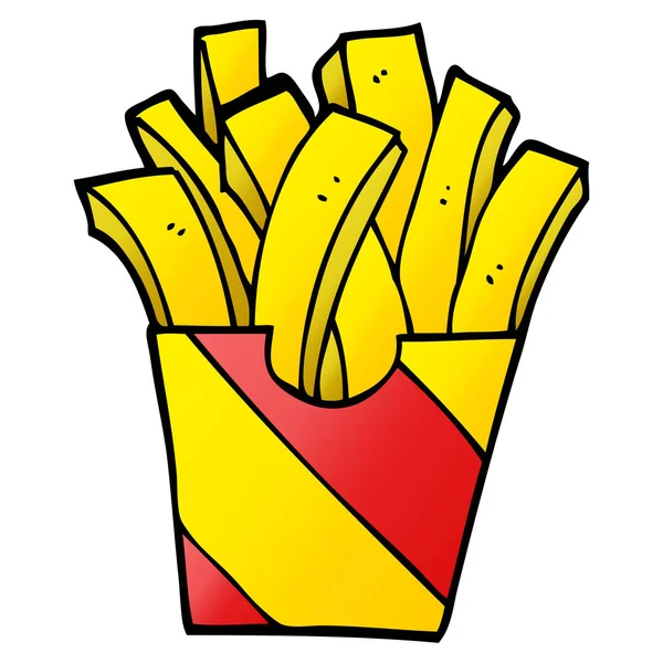 Cartoon Doodle Takeout Fries — 图库矢量图片