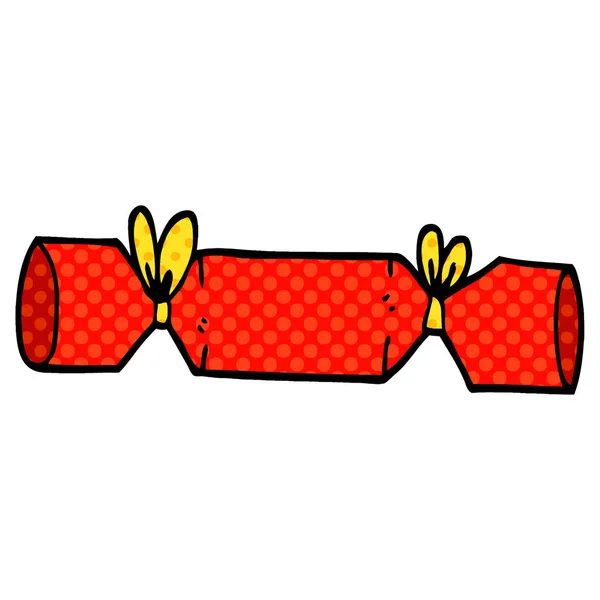 Cartoon Doodle Cracker Illustration — Stock Vector