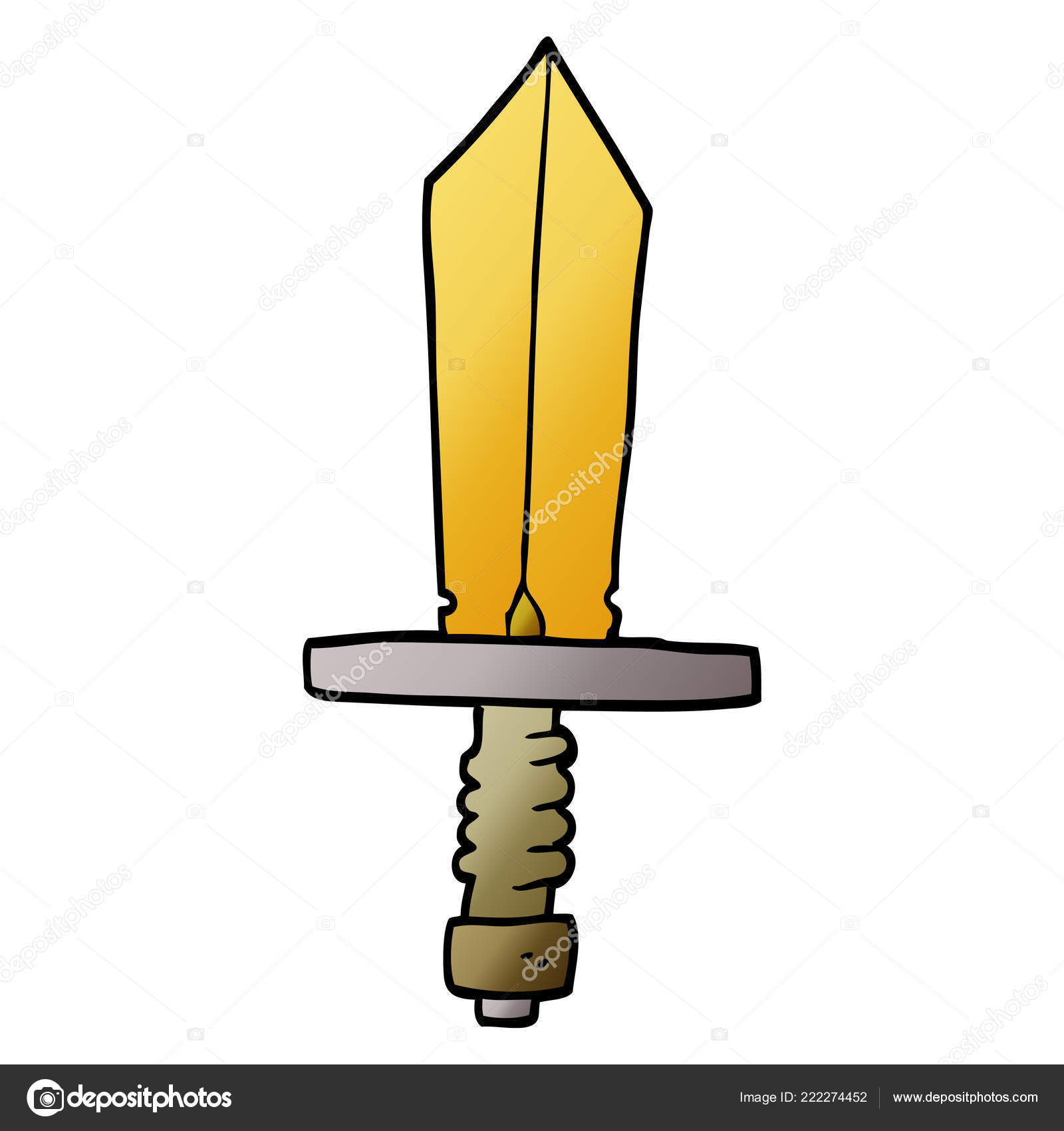 Cartoon Doodle Old Bronze Sword Stock Vector Image by ©lineartestpilot 222274452