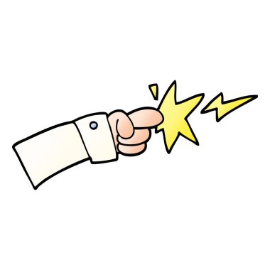 vektör degrade illüstrasyon karikatür el simgesini işaret