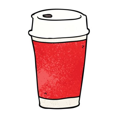 çizgi film doodle kahve almak