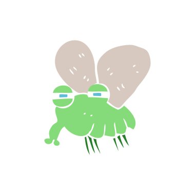 düz renk resimde sineğin