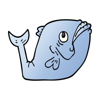 komik karikatür doodle balık