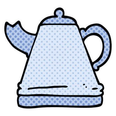 çizgi roman tarzı çizgi film su ısıtıcısı