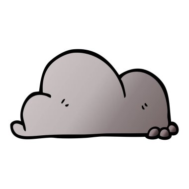 çizgi film doodle boulder vektör çizim