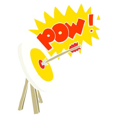 Okçuluk hedef düz renkli çizimi