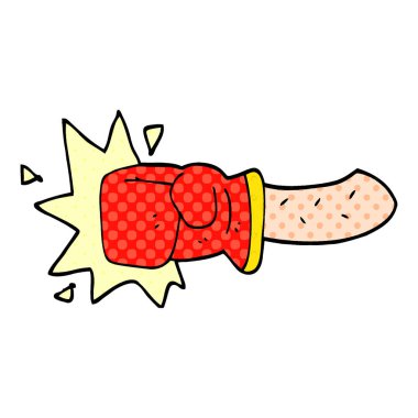 çizgi film doodle yumruk vektör çizim