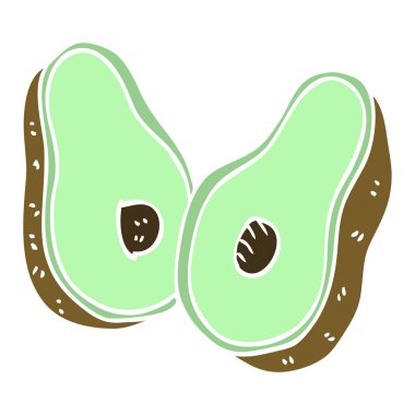 karton beyaz arka plan üzerinde avokado