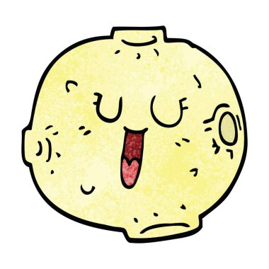 çizgi film doodle parlayan ay