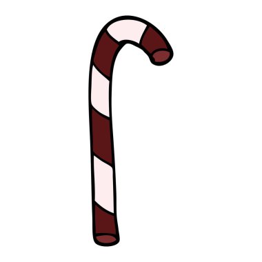 çizgi film doodle şeker kamışı