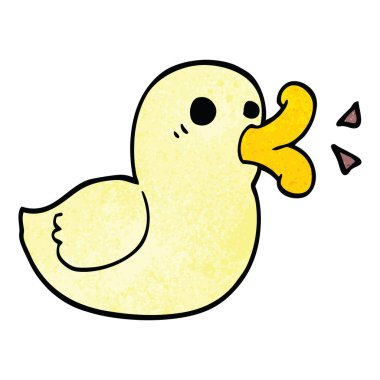 çizgi film doodle mutlu ördek