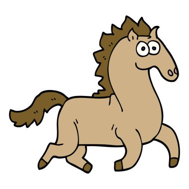 çizgi film doodle muhteşem aygır