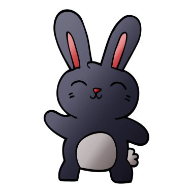 çizgi film doodle mutlu bunny