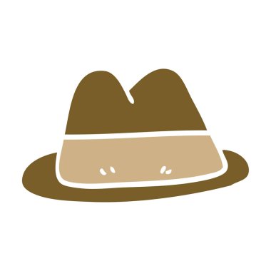 çizgi film doodle eski stil şapka