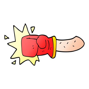 çizgi film doodle yumruk vektör çizim