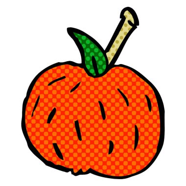 çizgi film doodle organik portakal