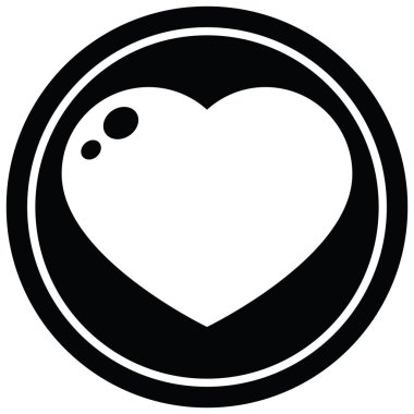 kalp sembol grafik vektör çizim dairesel sembolü