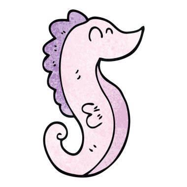 çizgi film doodle deniz atı