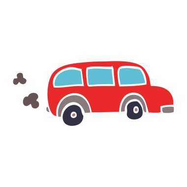 bir otobüs çocuğun çizimi