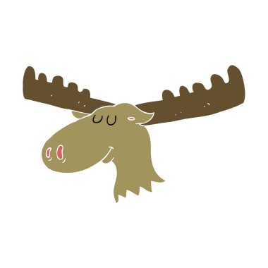 geyik düz renkli çizimi