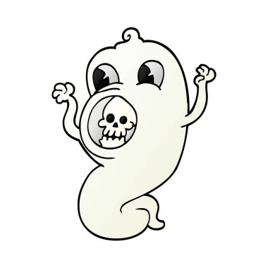 korkunç çizgi film doodle hayalet