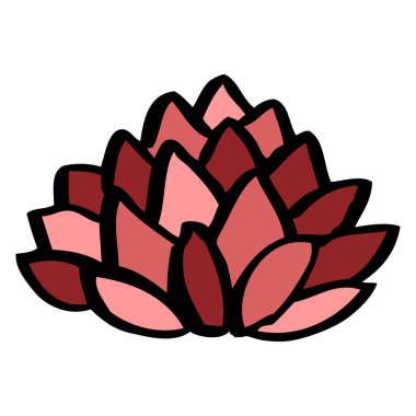 çizgi film doodle çiçekli lotus