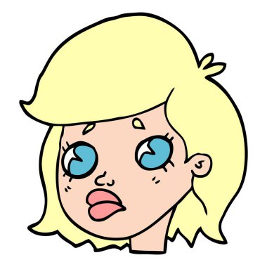 üzgün bir kız doodle çizgi film