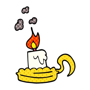 çizgi film doodle mum Şamdan