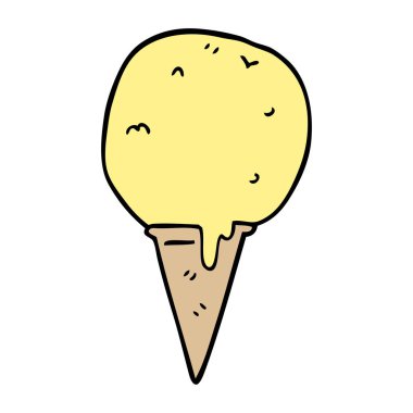 çizgi film doodle dondurma koni