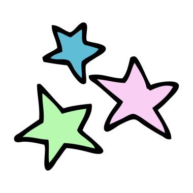 çizgi film doodle yıldız vektör çizim