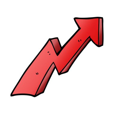 çizgi film doodle iş büyüme ok