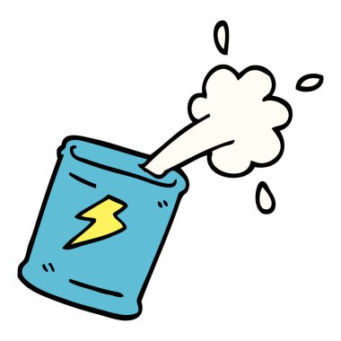 elle çizilmiş doodle tarzı çizgi film soda olabilir