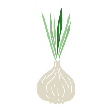 çizgi film doodle filizlenen soğan